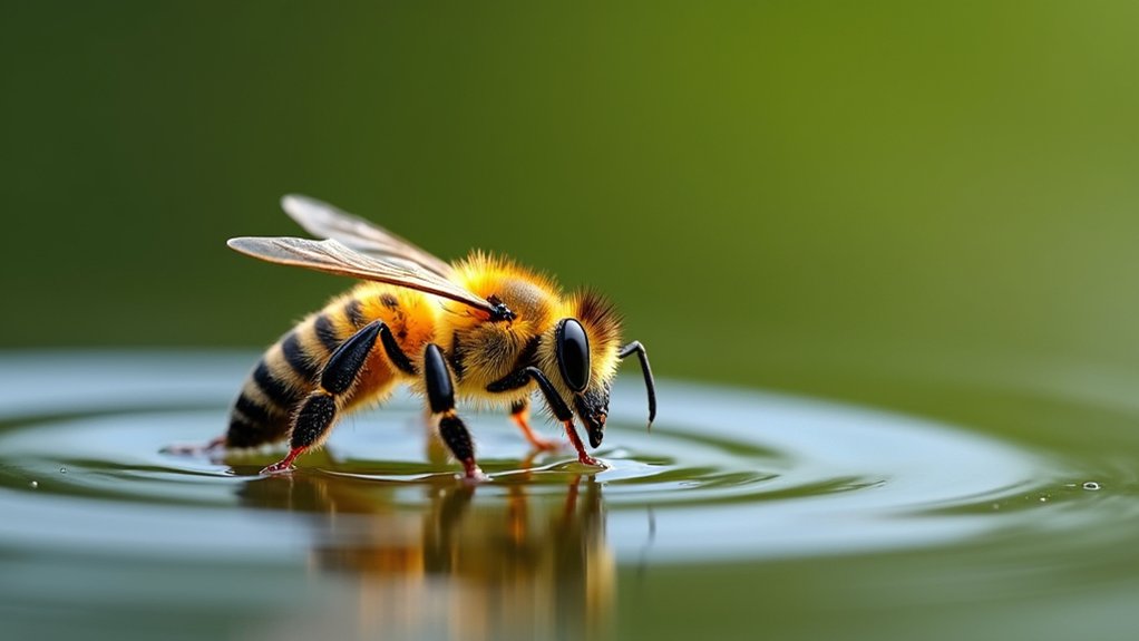 bees use hydrofoiling to escape