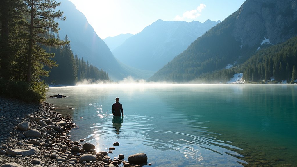cold lake temperatures year round