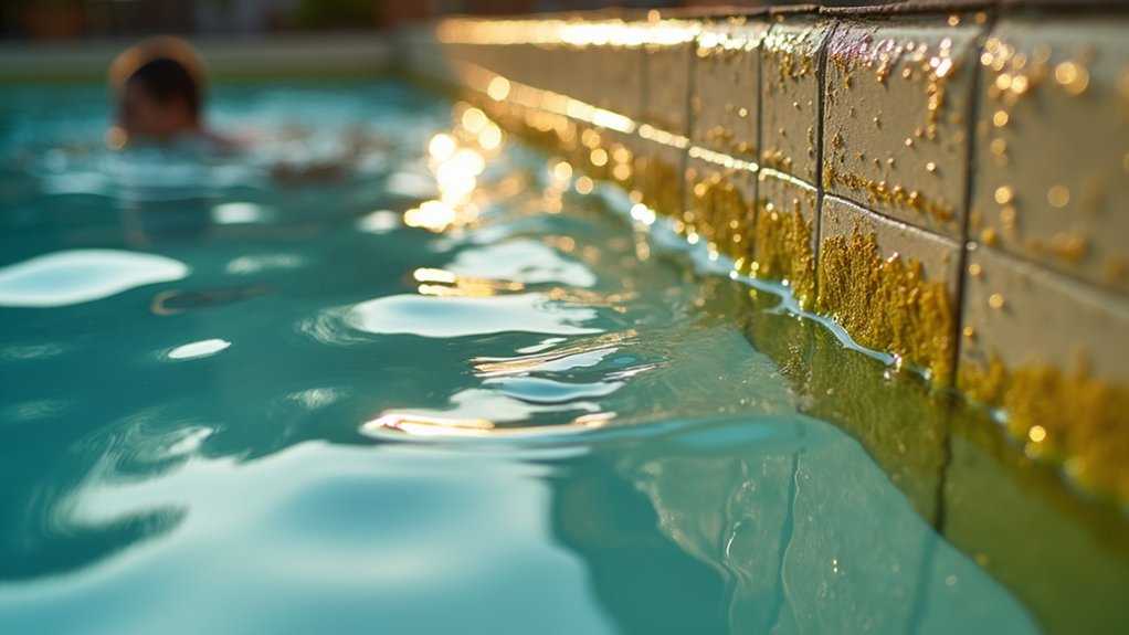 mustard algae compromises pool quality