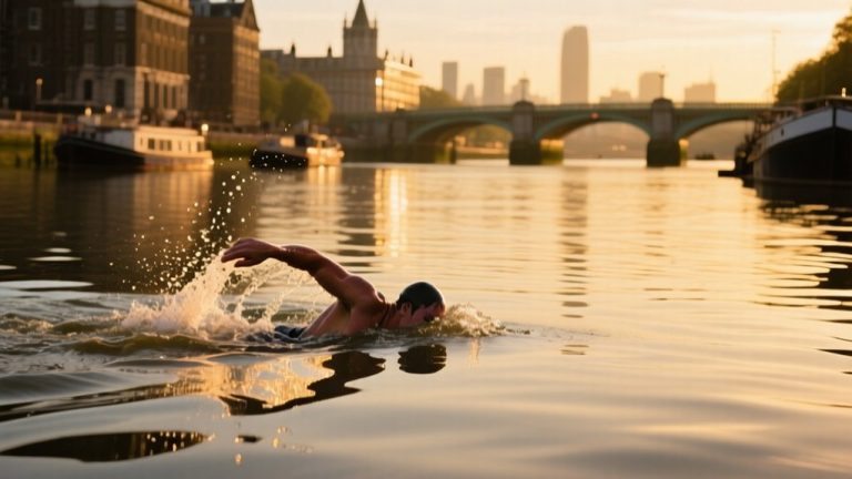swimming in the thames
