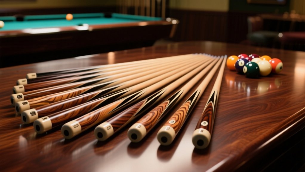low deflection pool cues
