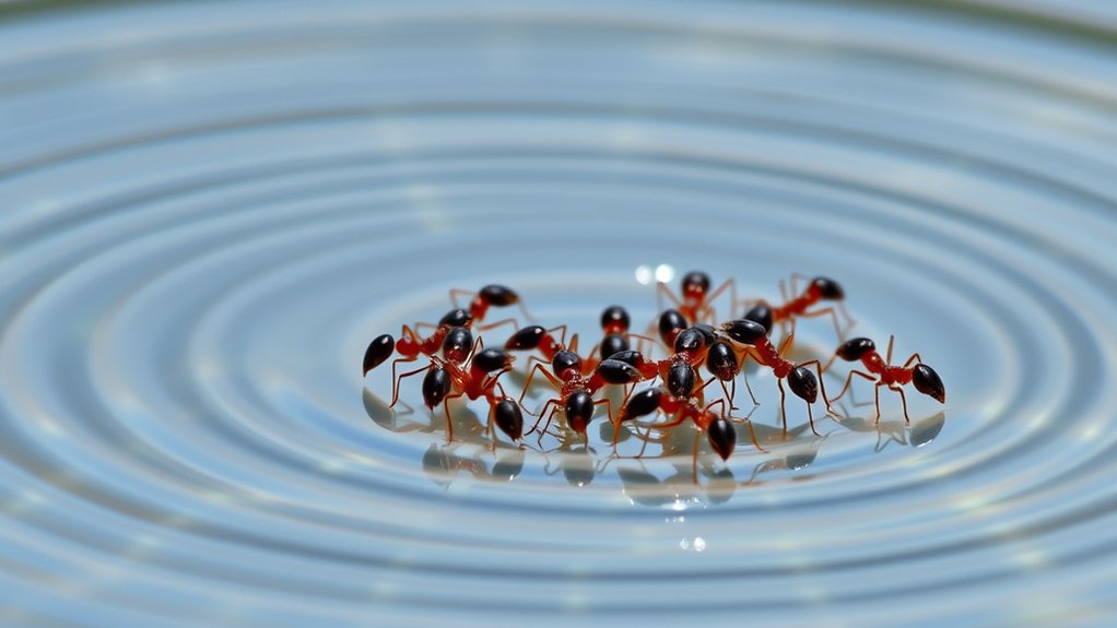 ants buoyancy survival strategy