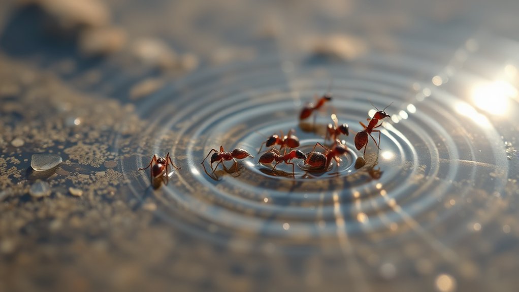 ants specialized swimming techniques