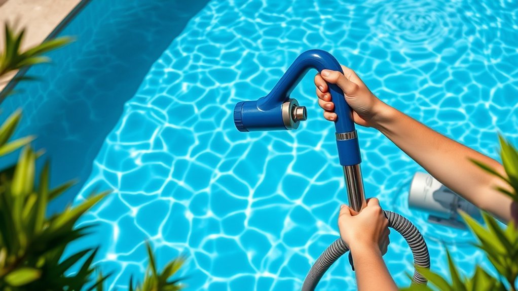 assemble pool vacuum securely