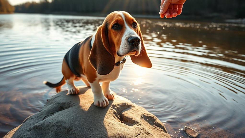 assess basset hound swimming skills