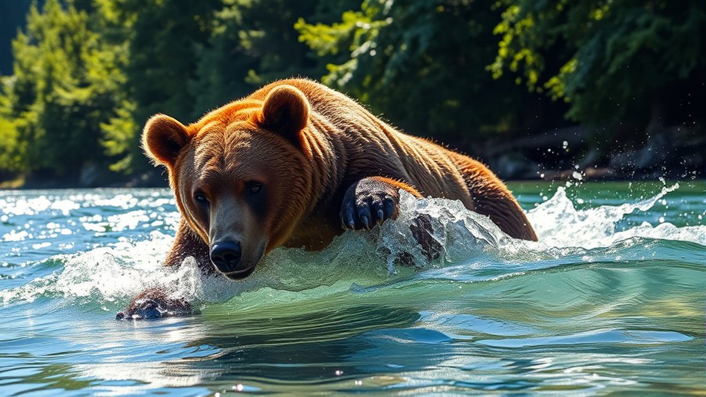 bears aquatic hunting and survival