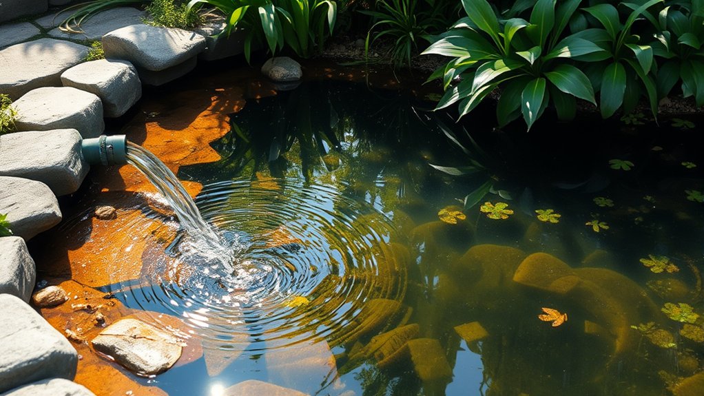 careful pond drainage process
