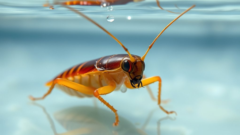 cockroaches can swim effectively