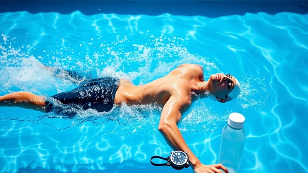 consistent interval swimming routine