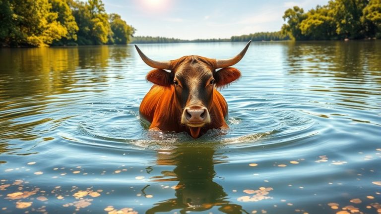 cows can swim surprisingly well