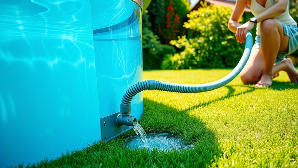 draining above ground pool