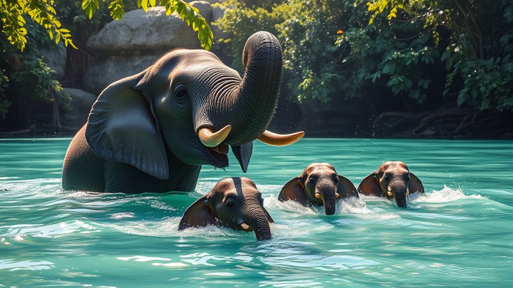elephants are excellent swimmers