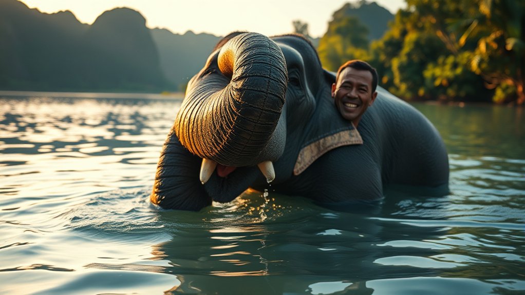 ethical elephant swimming experience