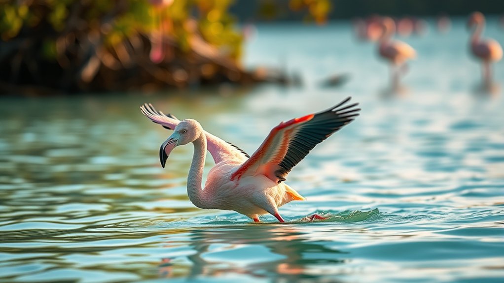 flamingo chicks quickly adapt