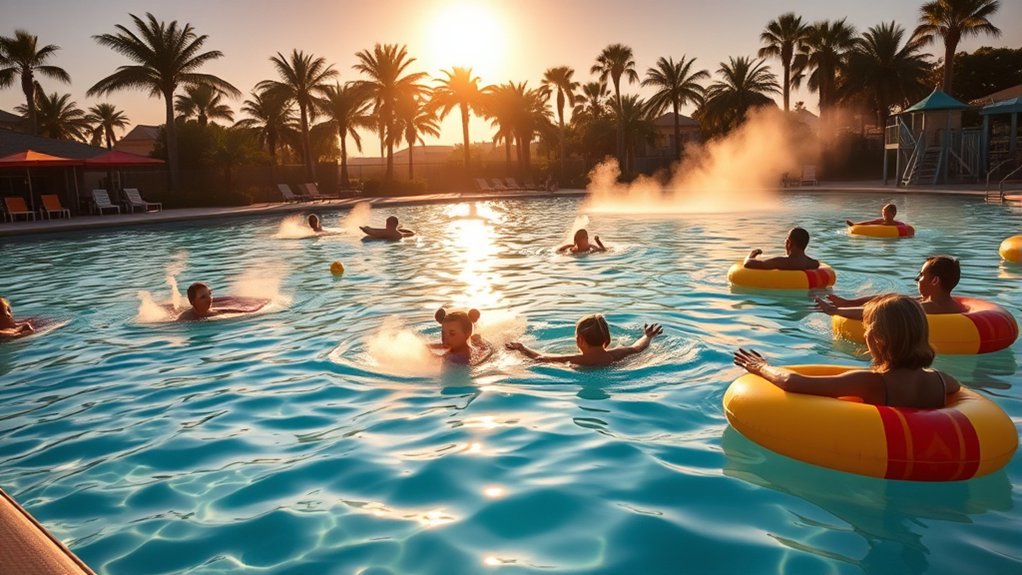 heated pools at 82 f
