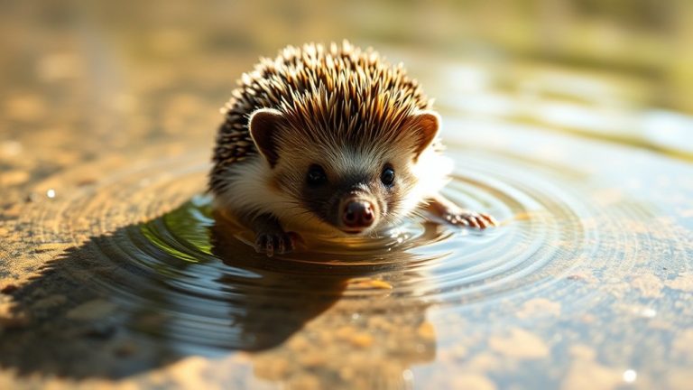 hedgehogs can swim safely
