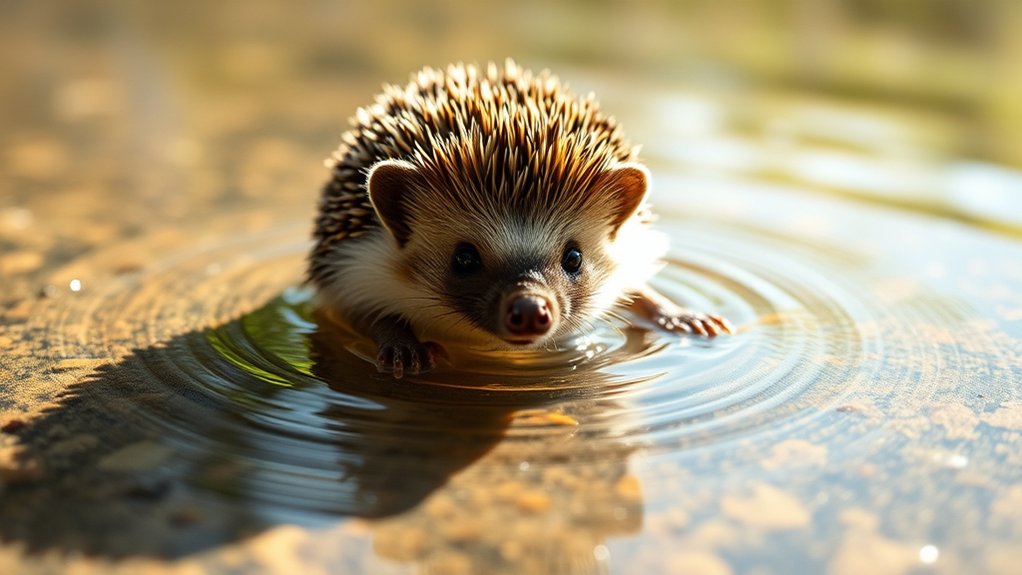 hedgehogs can swim safely