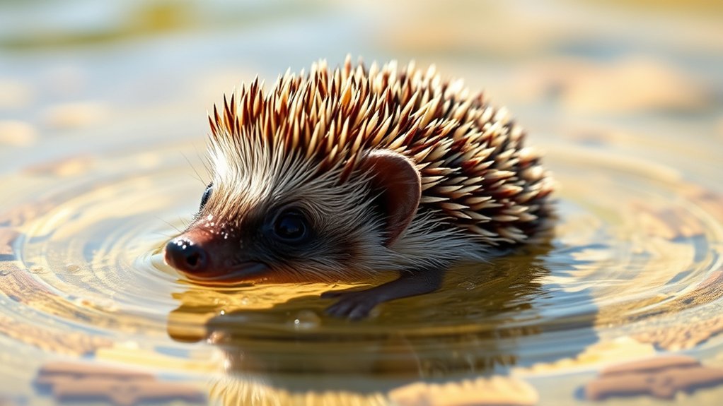 hedgehogs swim for survival