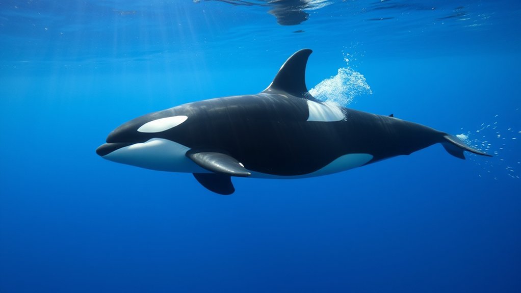 killer whale swimming speed
