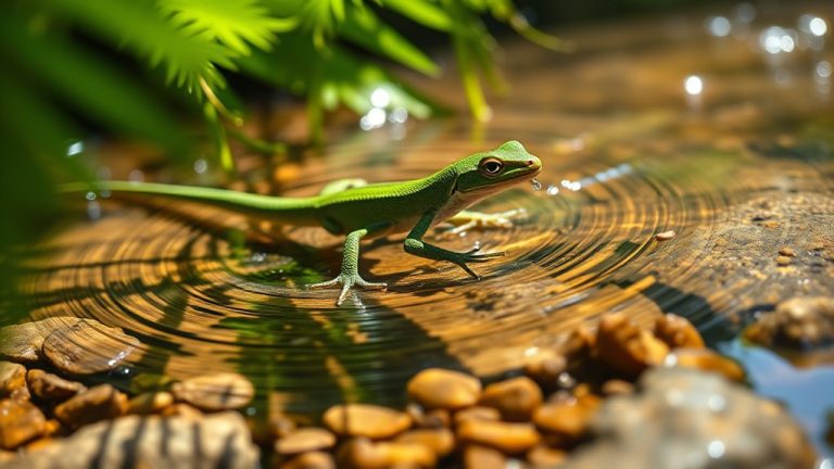 lizards can swim surprisingly