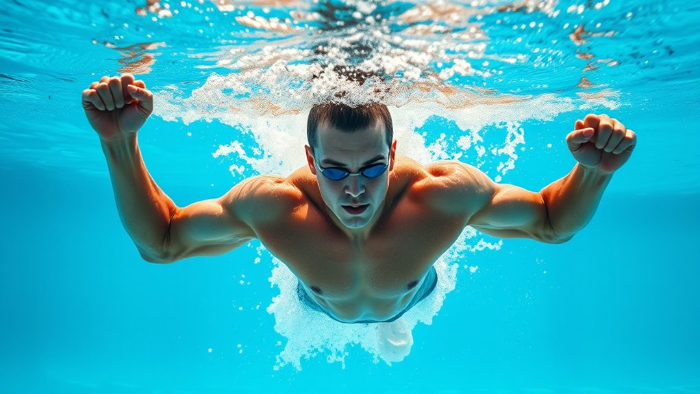 muscle building through swimming