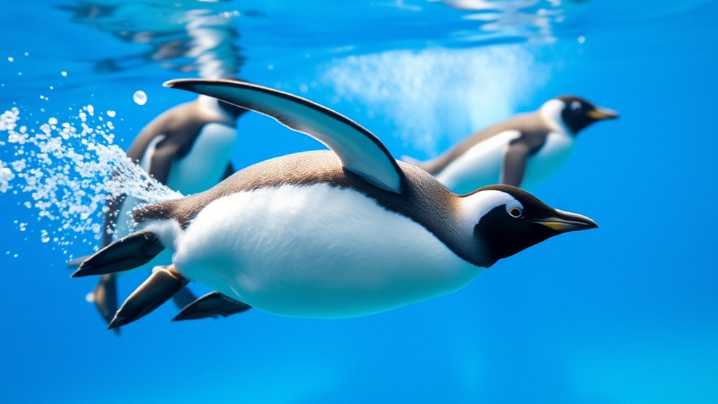 penguin swimming speed variations