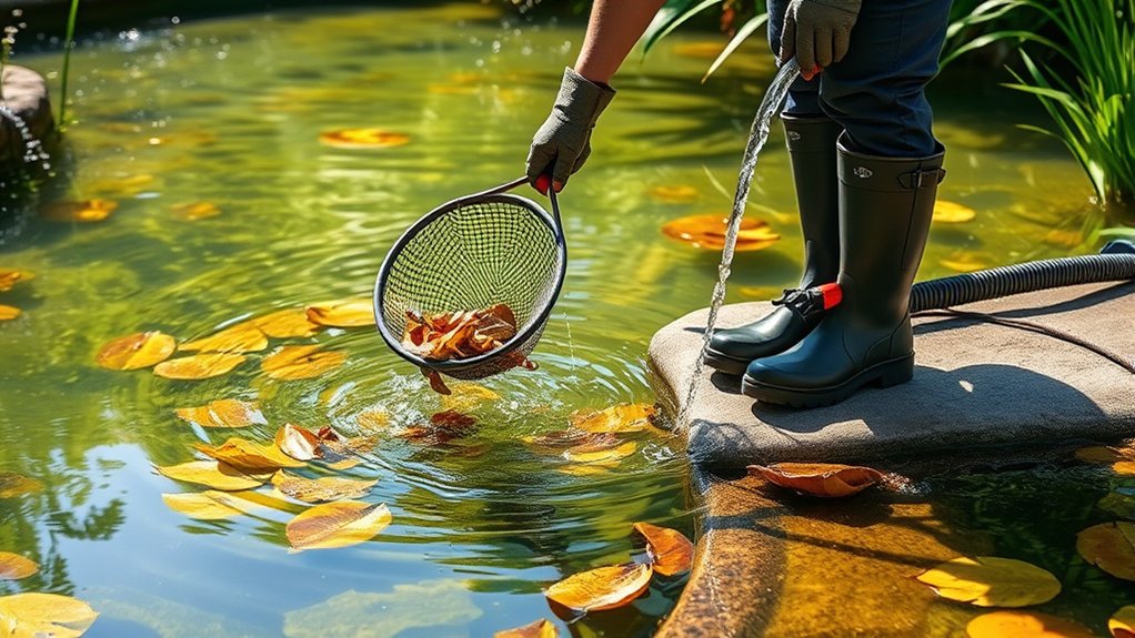 pond cleaning for swimming