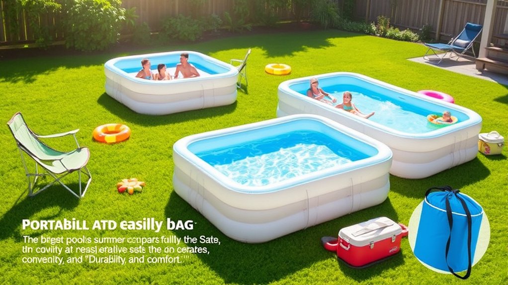 pool size durability safety drainage