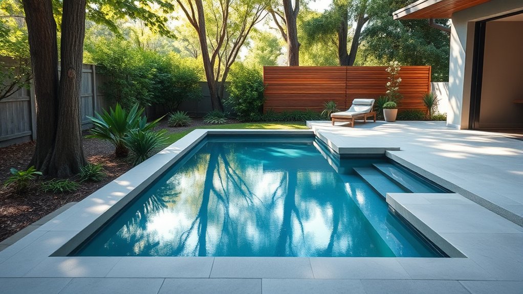 pool size material installation