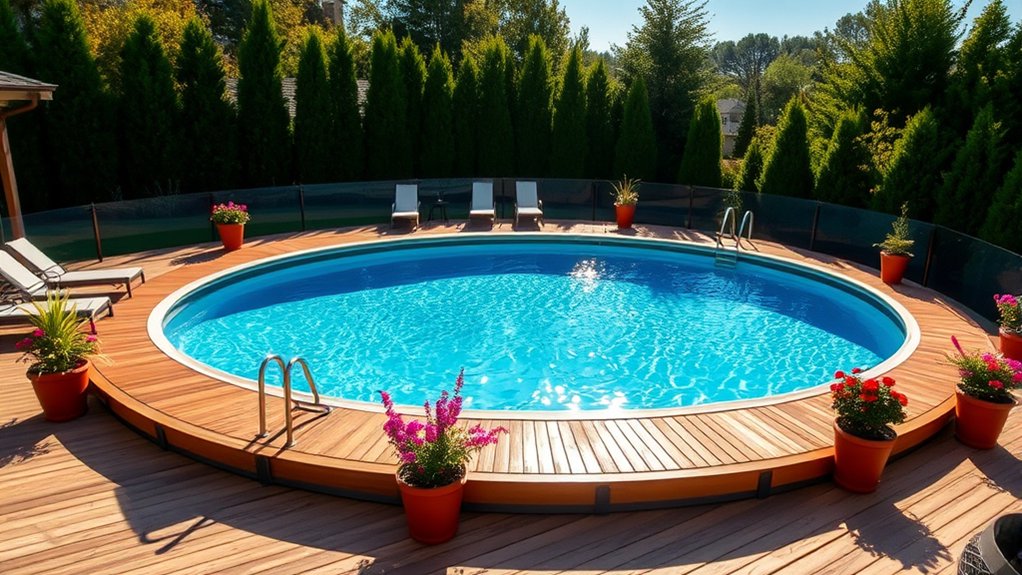 pool size materials safety