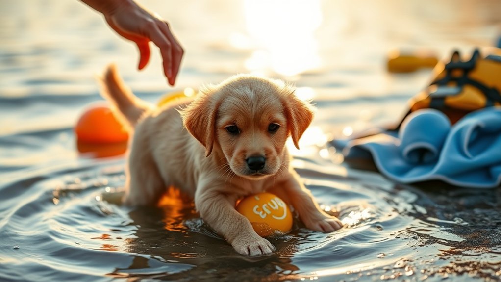 puppy swimming introduction tips