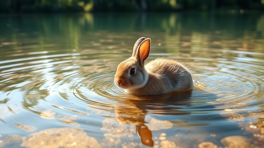 rabbits shouldn t swim safely