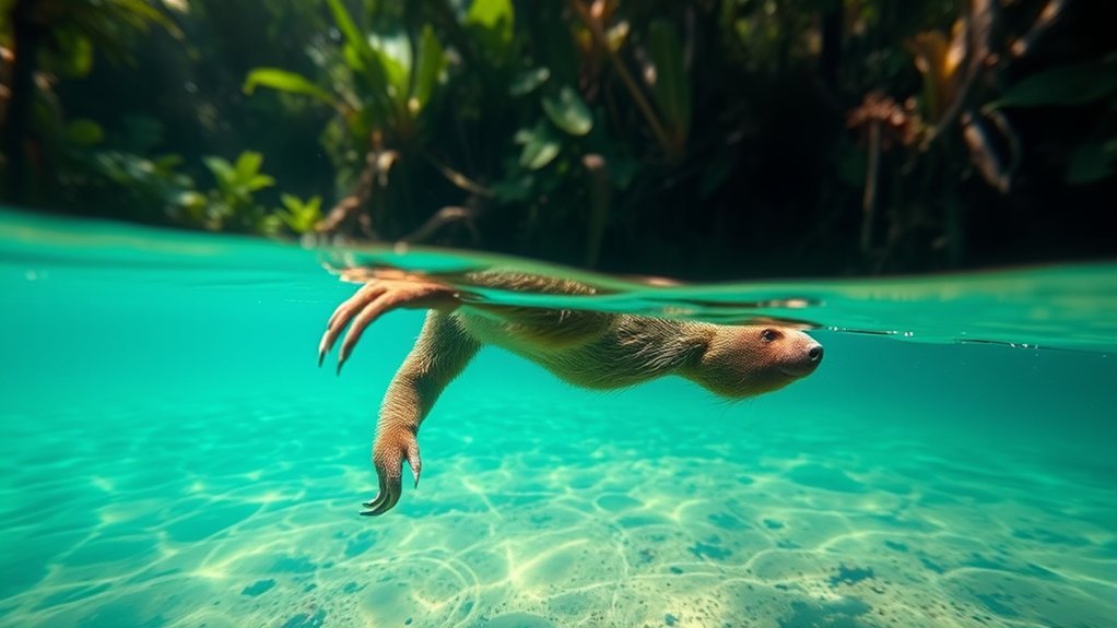 sloths swim faster than walk