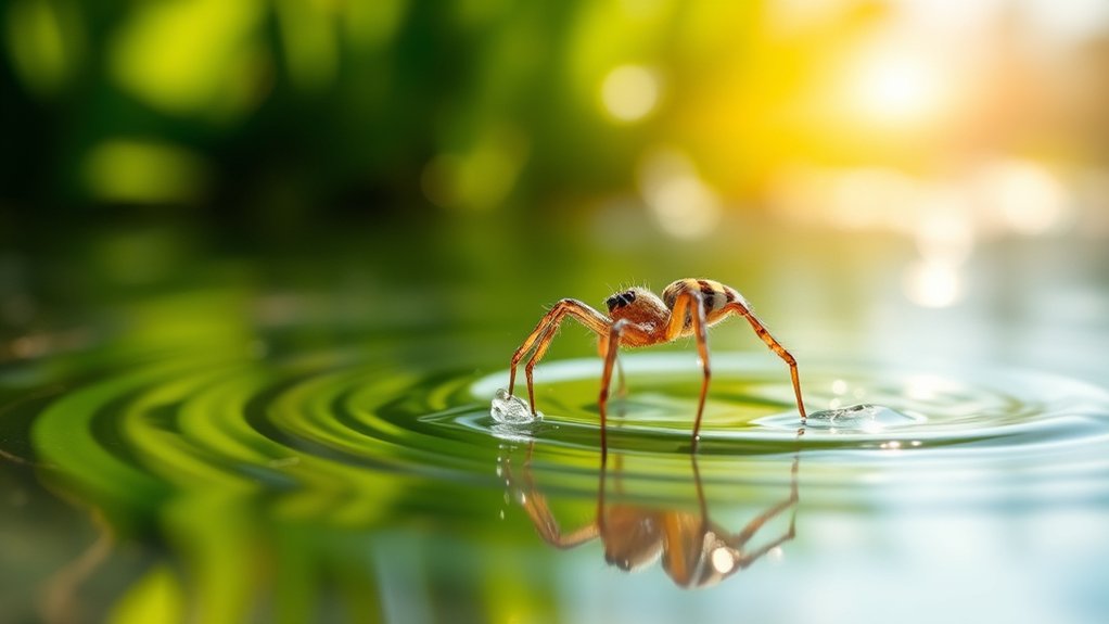spiders can swim surprisingly
