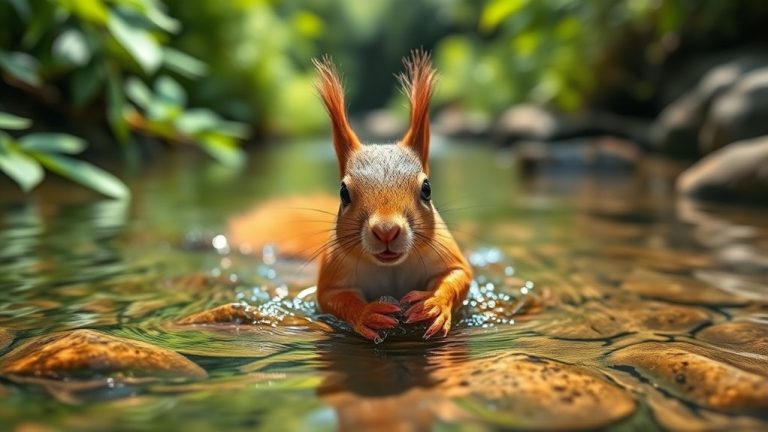 squirrels can swim effectively