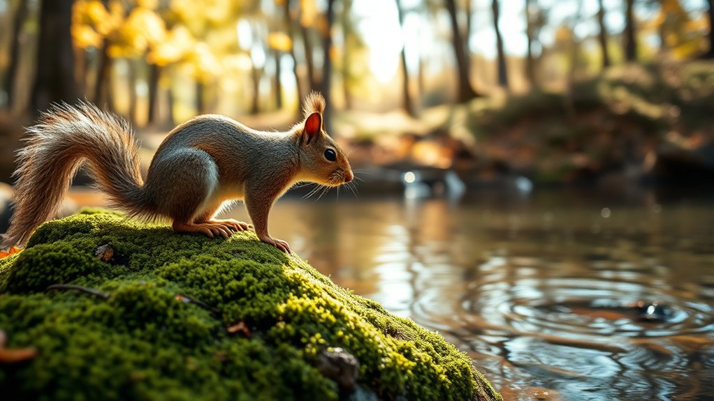 squirrels prefer staying dry