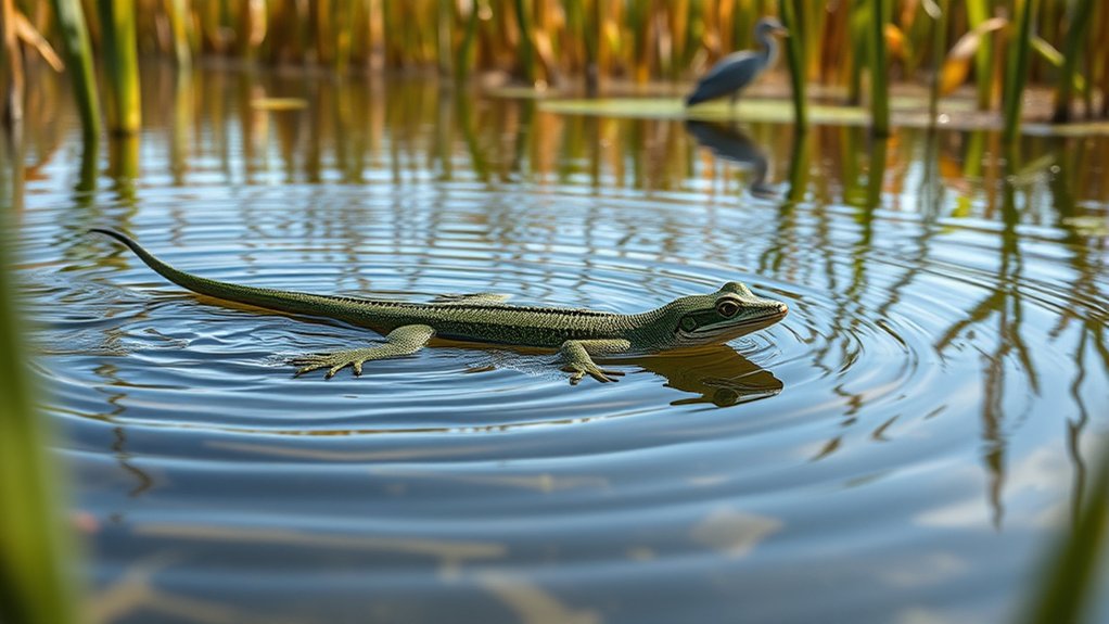 swimming as predator escape