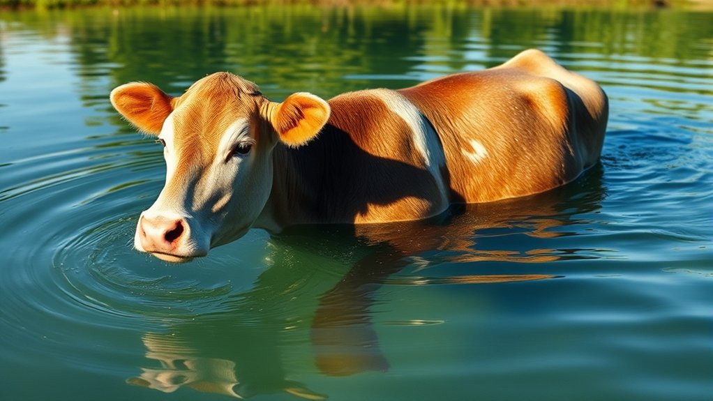 swimming enhances cow health