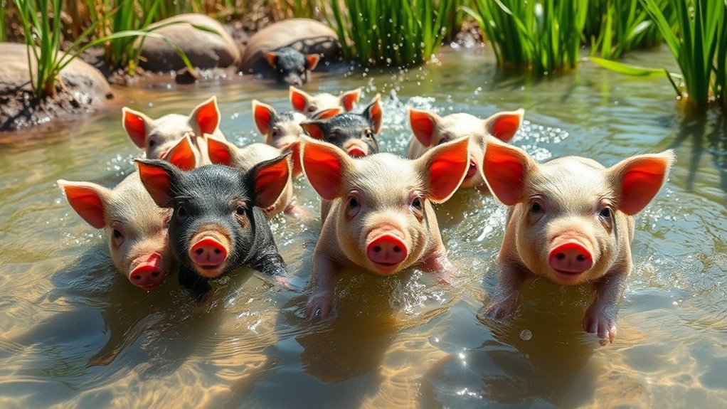 swimming enhances piglet health