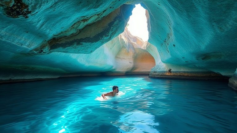 swimming in blue grotto