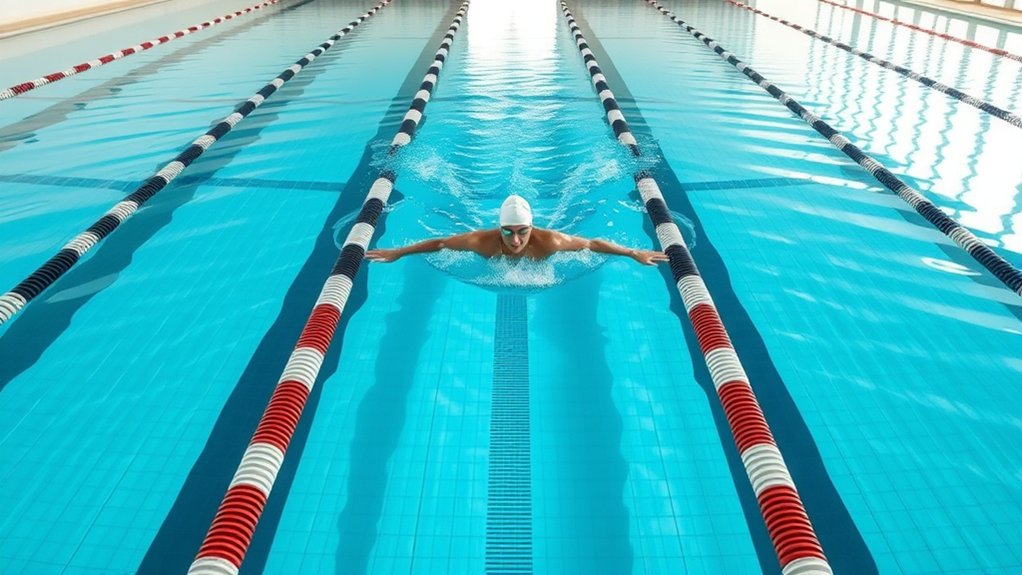 swimming mile lap count