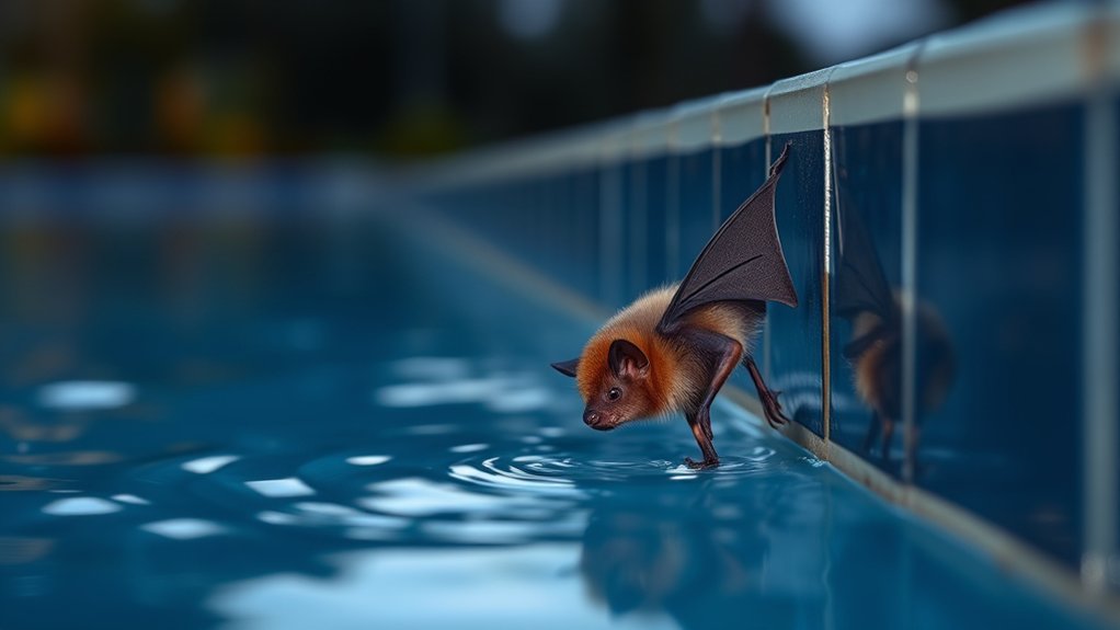 swimming pools trap bats