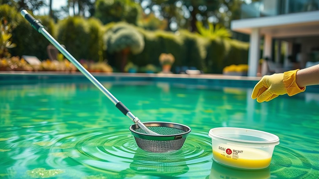 systematic green pool cleaning