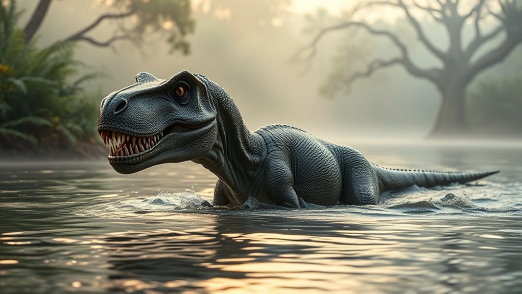 t rex swimming capabilities explored