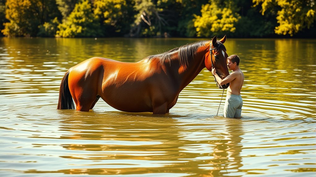 teach horses to swim safely