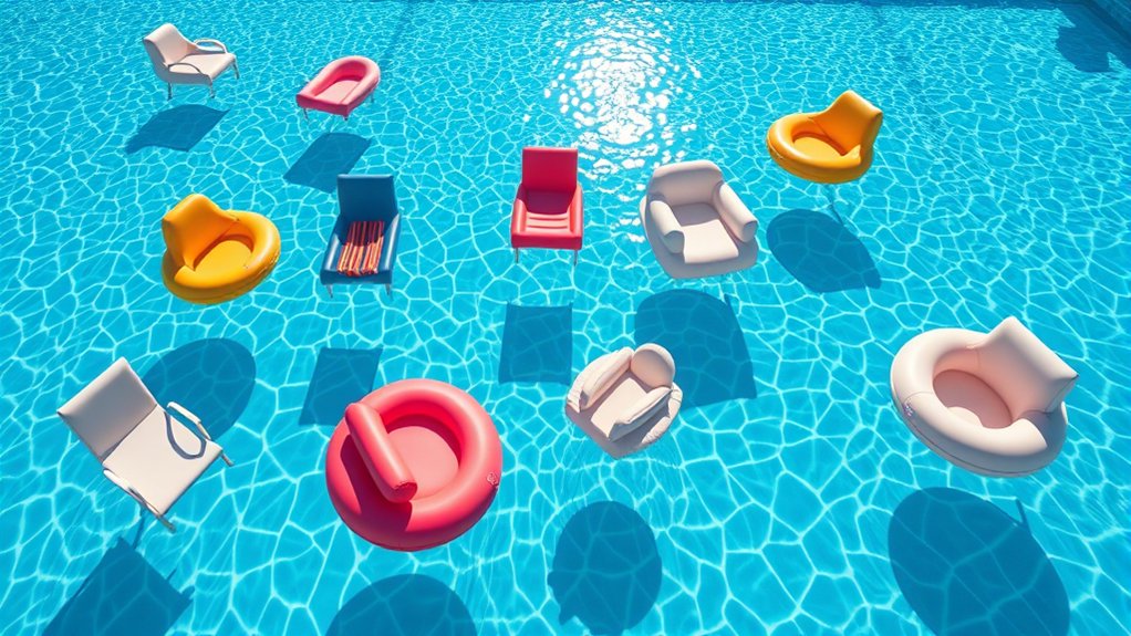 top floating pool chairs