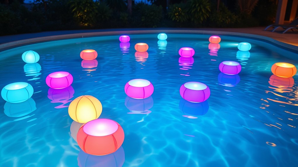 top pool floating lights