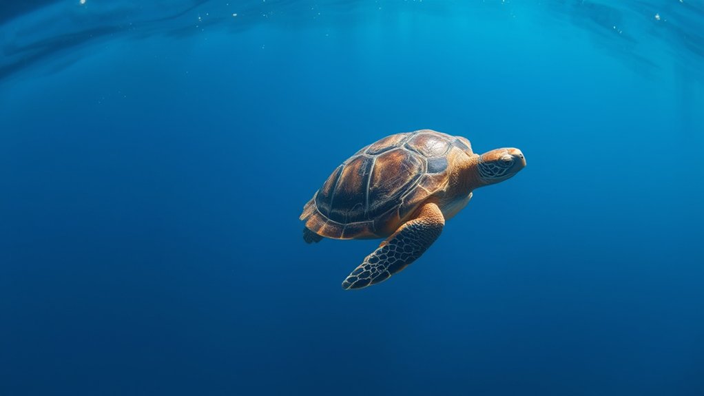 tortoises struggle in water