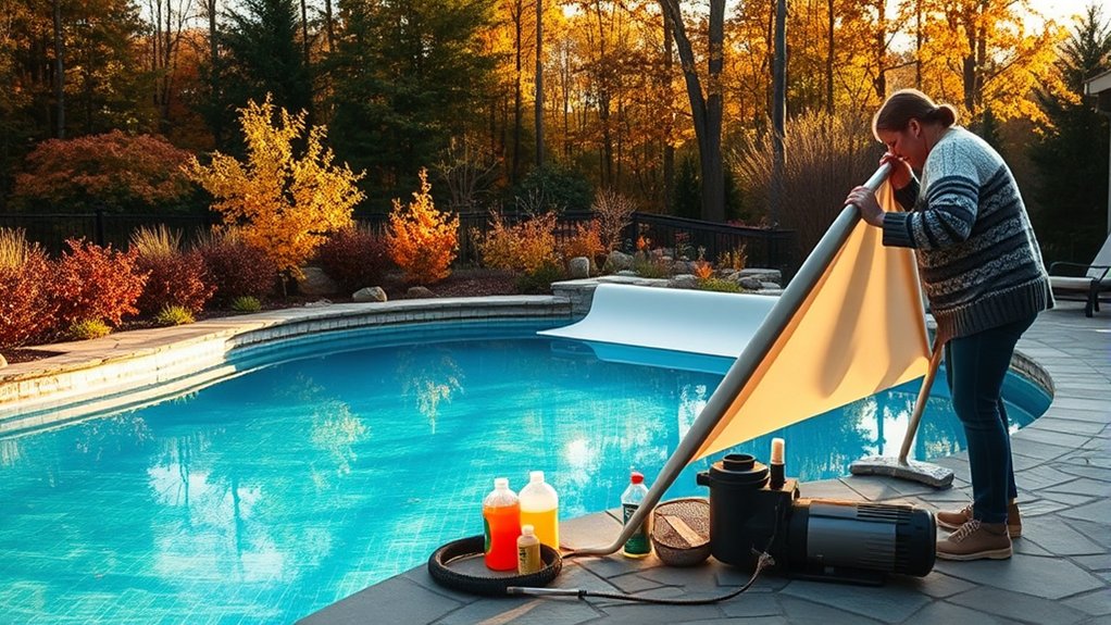 winterize pool before freezing