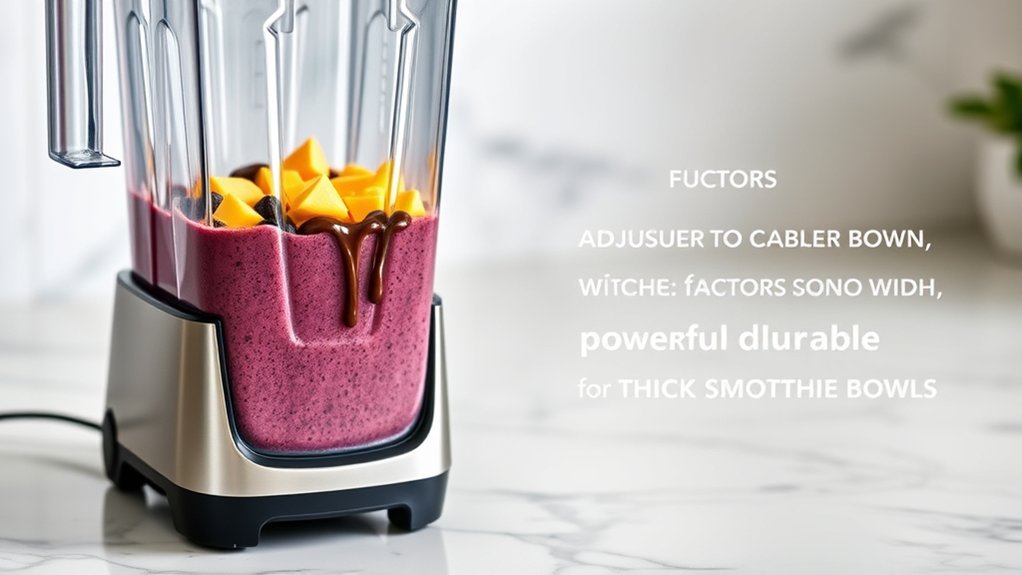 blender features for smoothie bowls